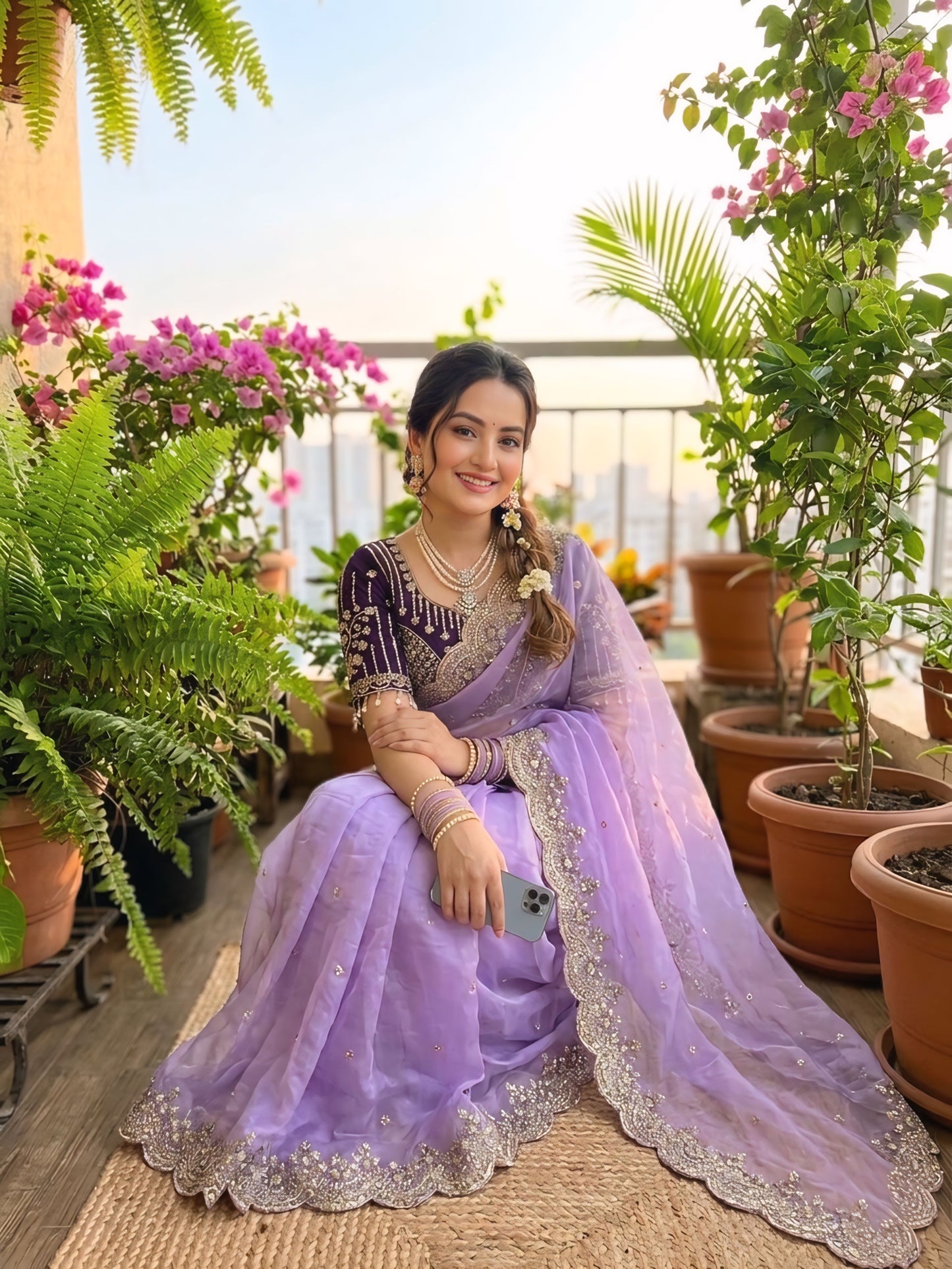 Women embroidered designer saree 💙