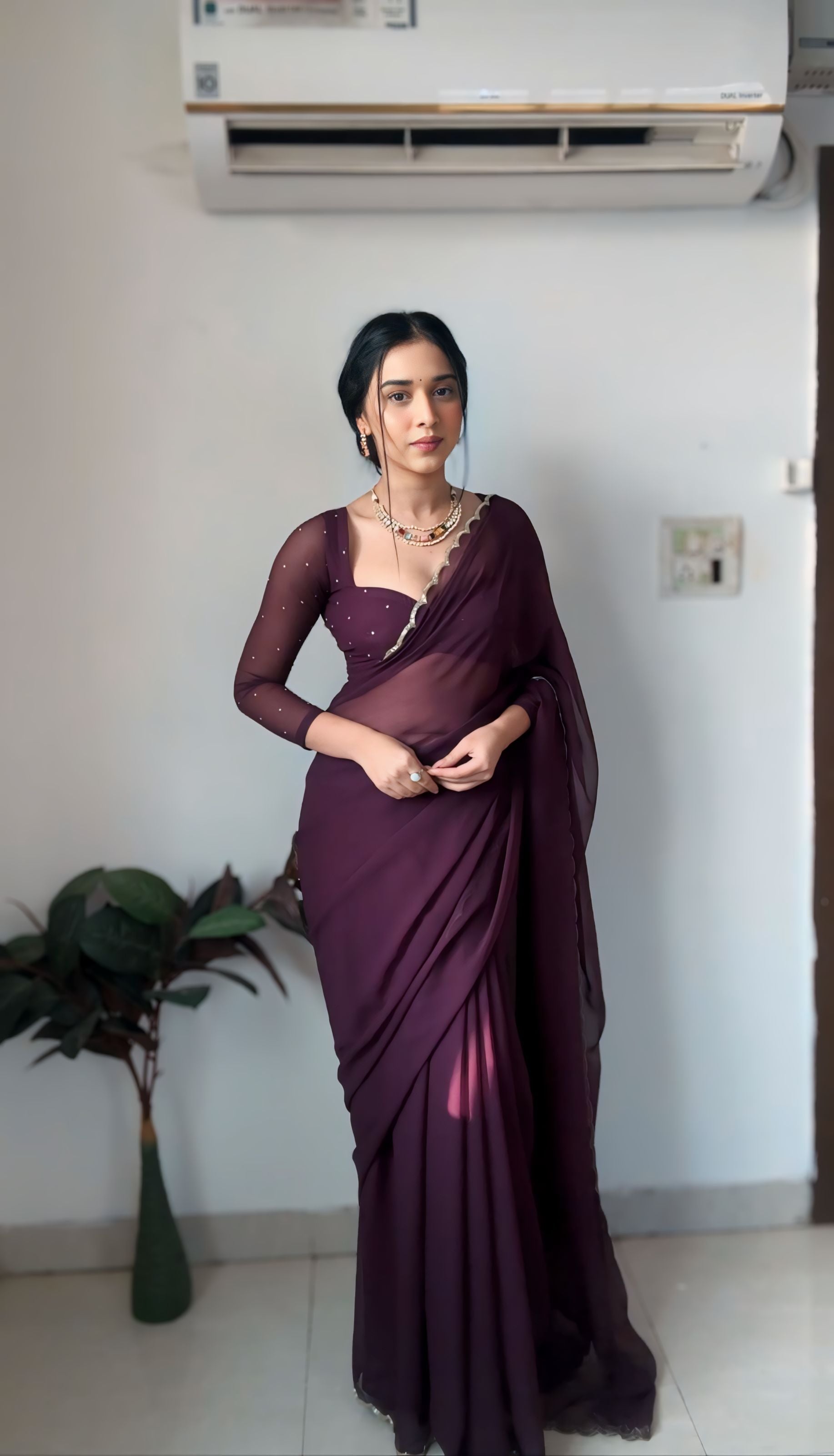 Georgette bollywood saree 🌈
