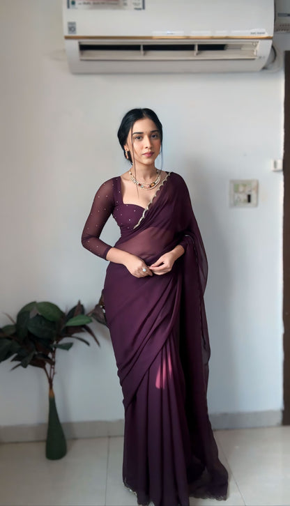 Georgette bollywood saree 🌈