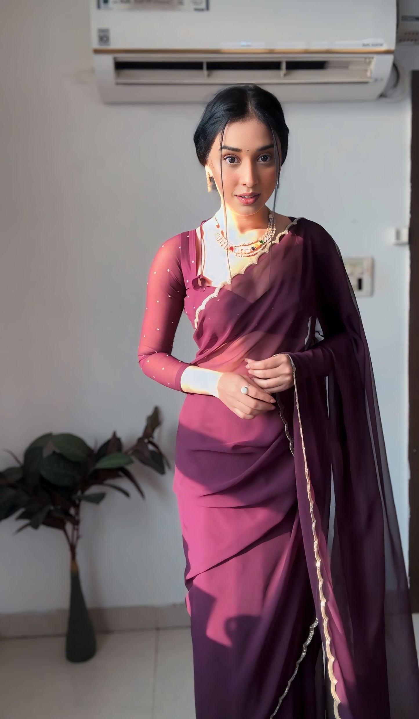 Georgette bollywood saree 🌈
