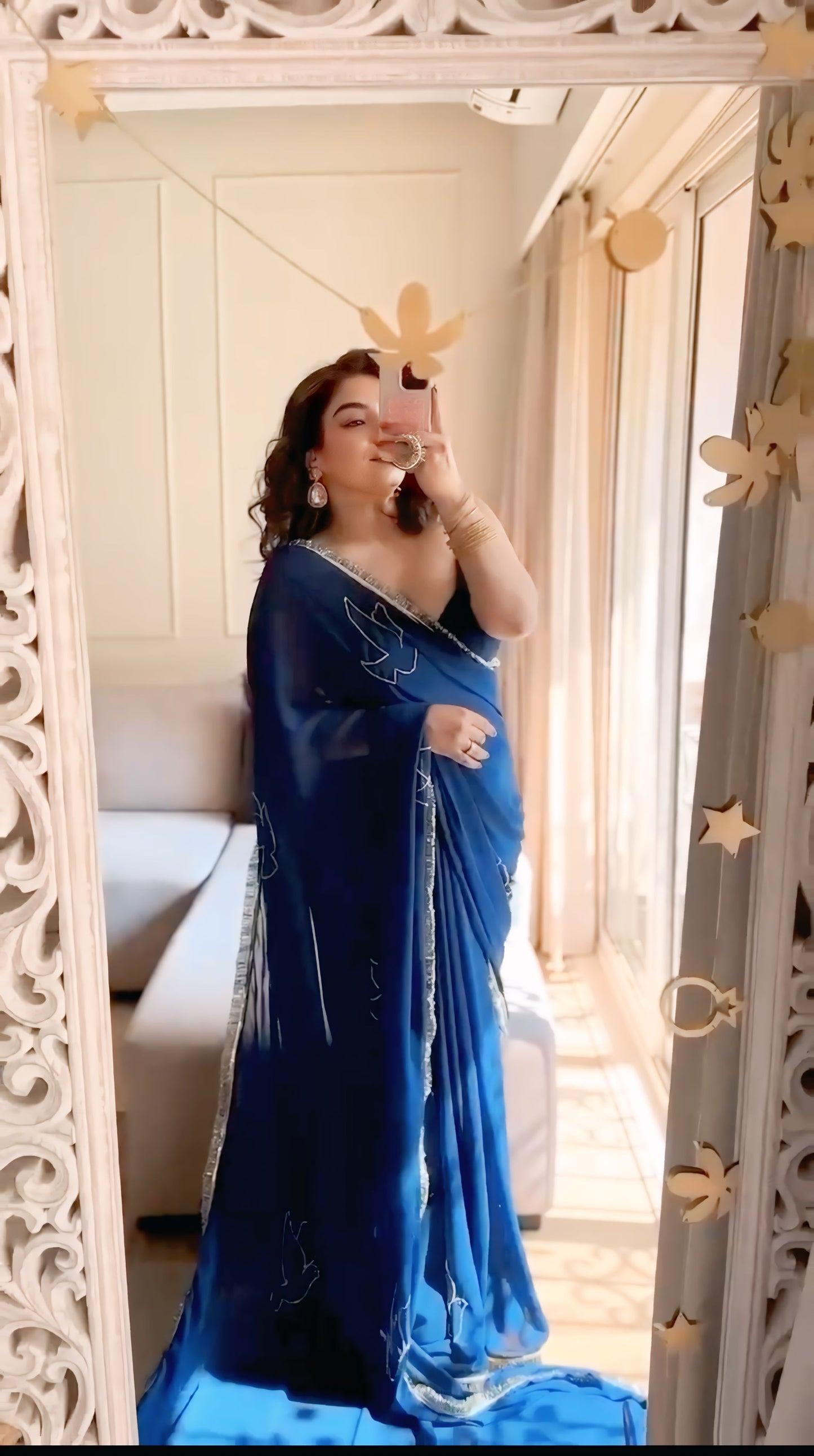 Georgette bollywood saree beautiful