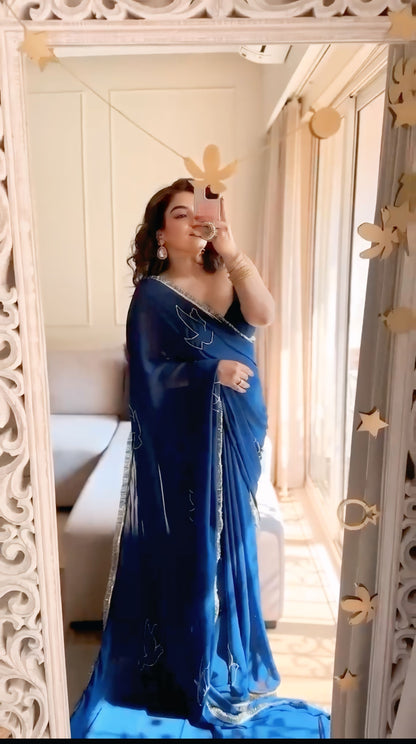 Georgette bollywood saree beautiful