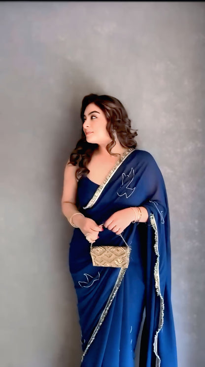 Georgette bollywood saree beautiful