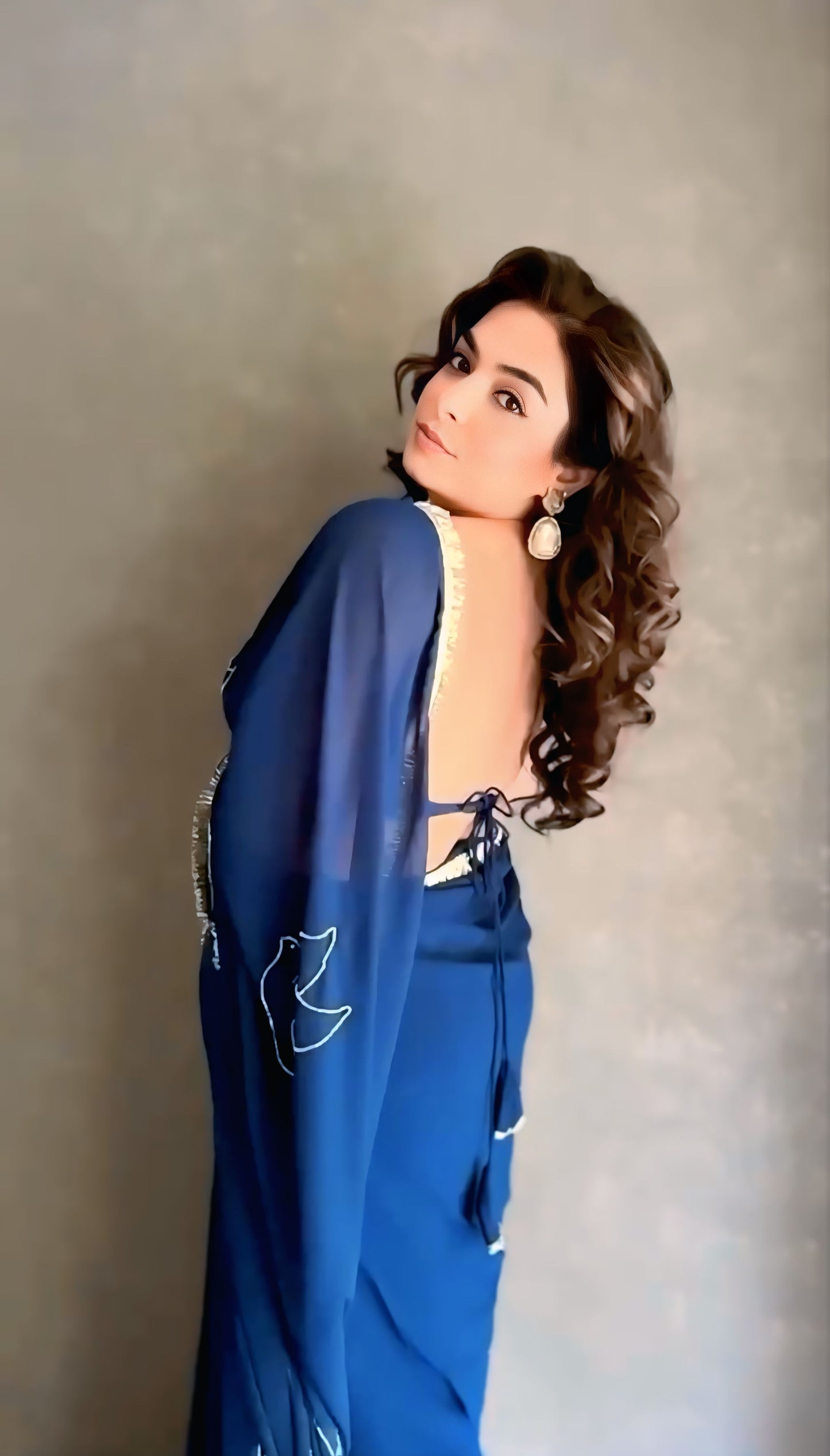 Georgette bollywood saree beautiful