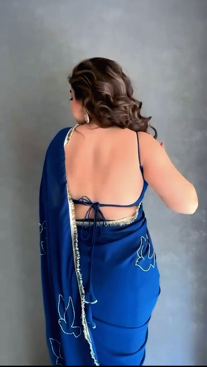 Georgette bollywood saree beautiful