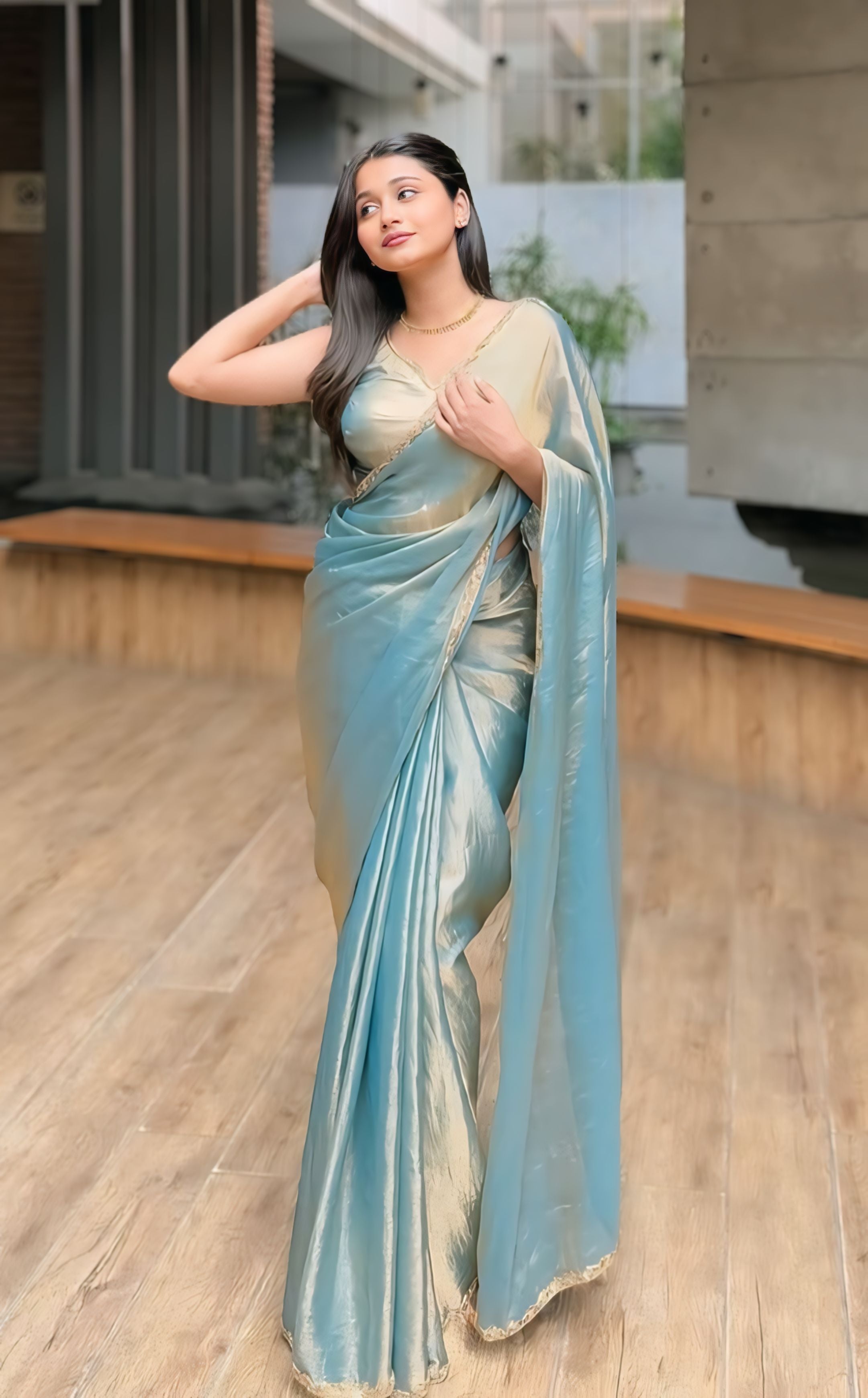 Fendi silk saree beautiful