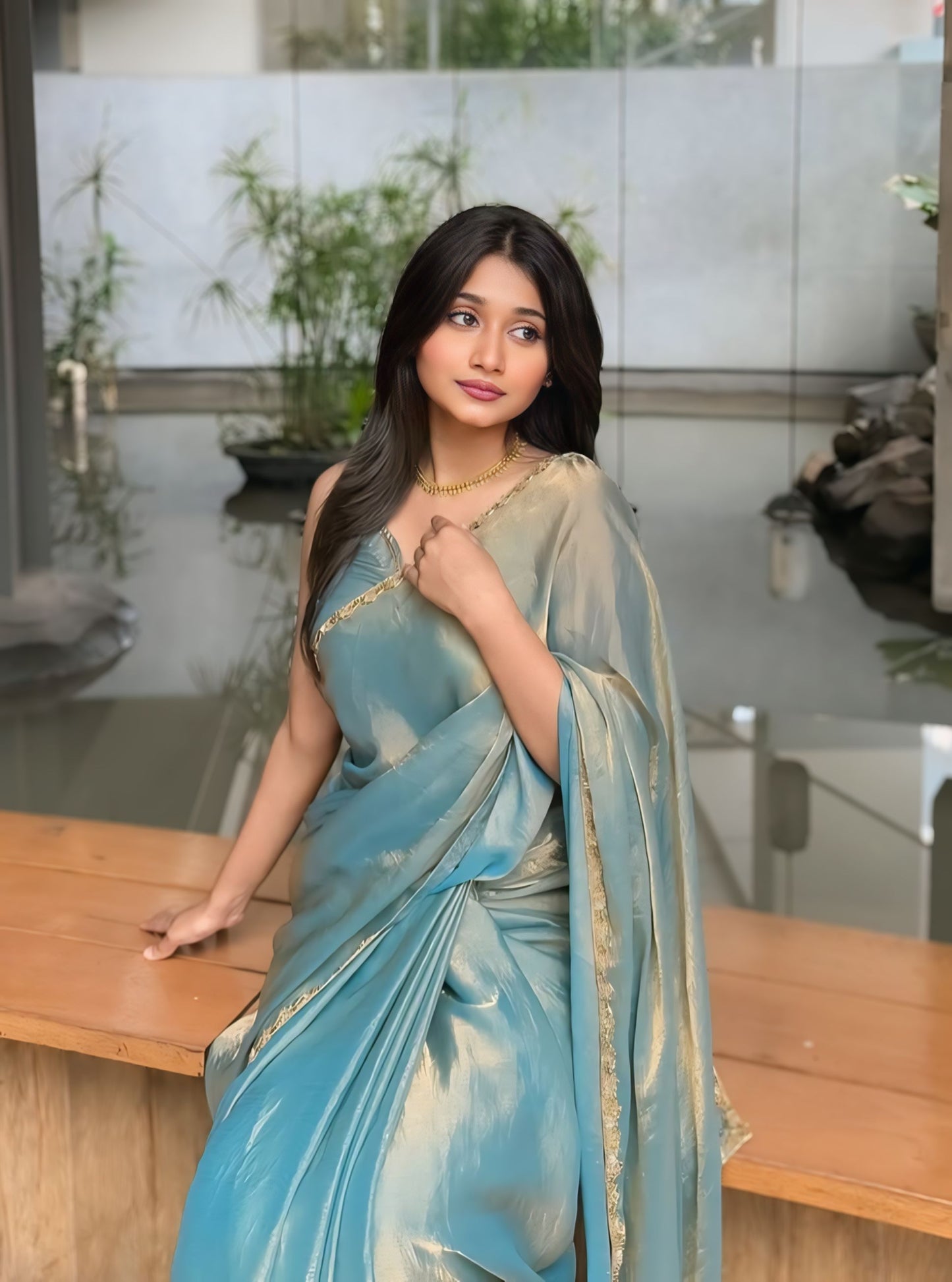 Fendi silk saree beautiful