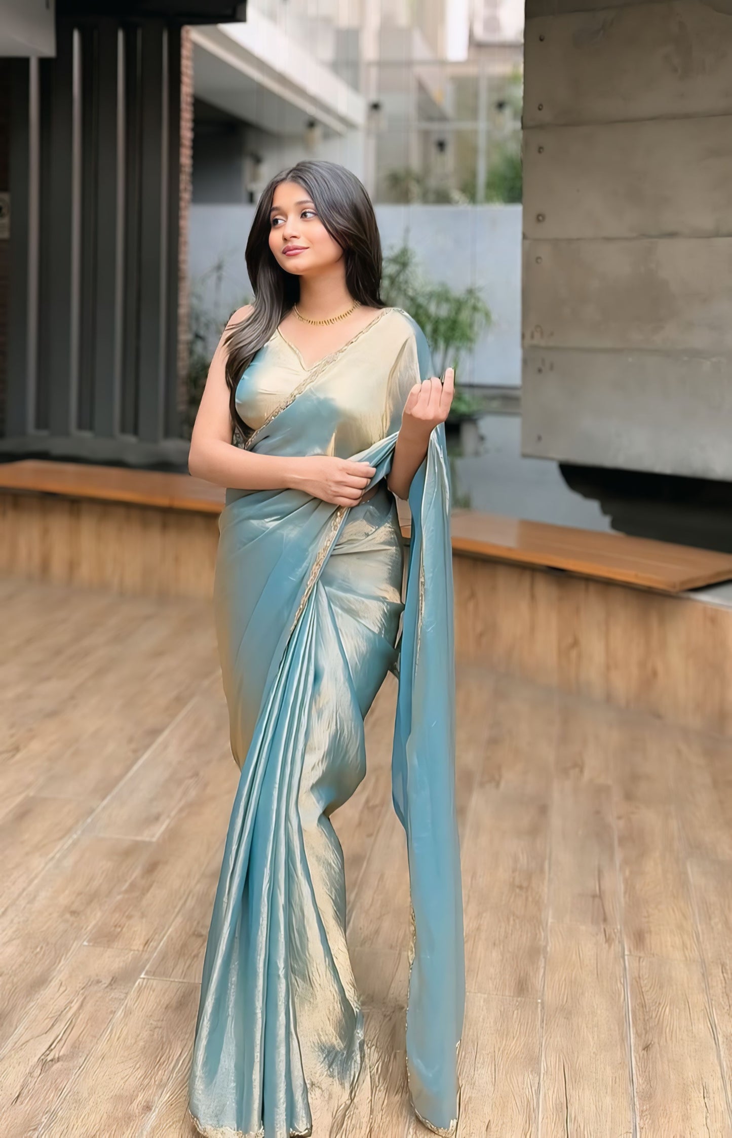 Fendi silk saree beautiful