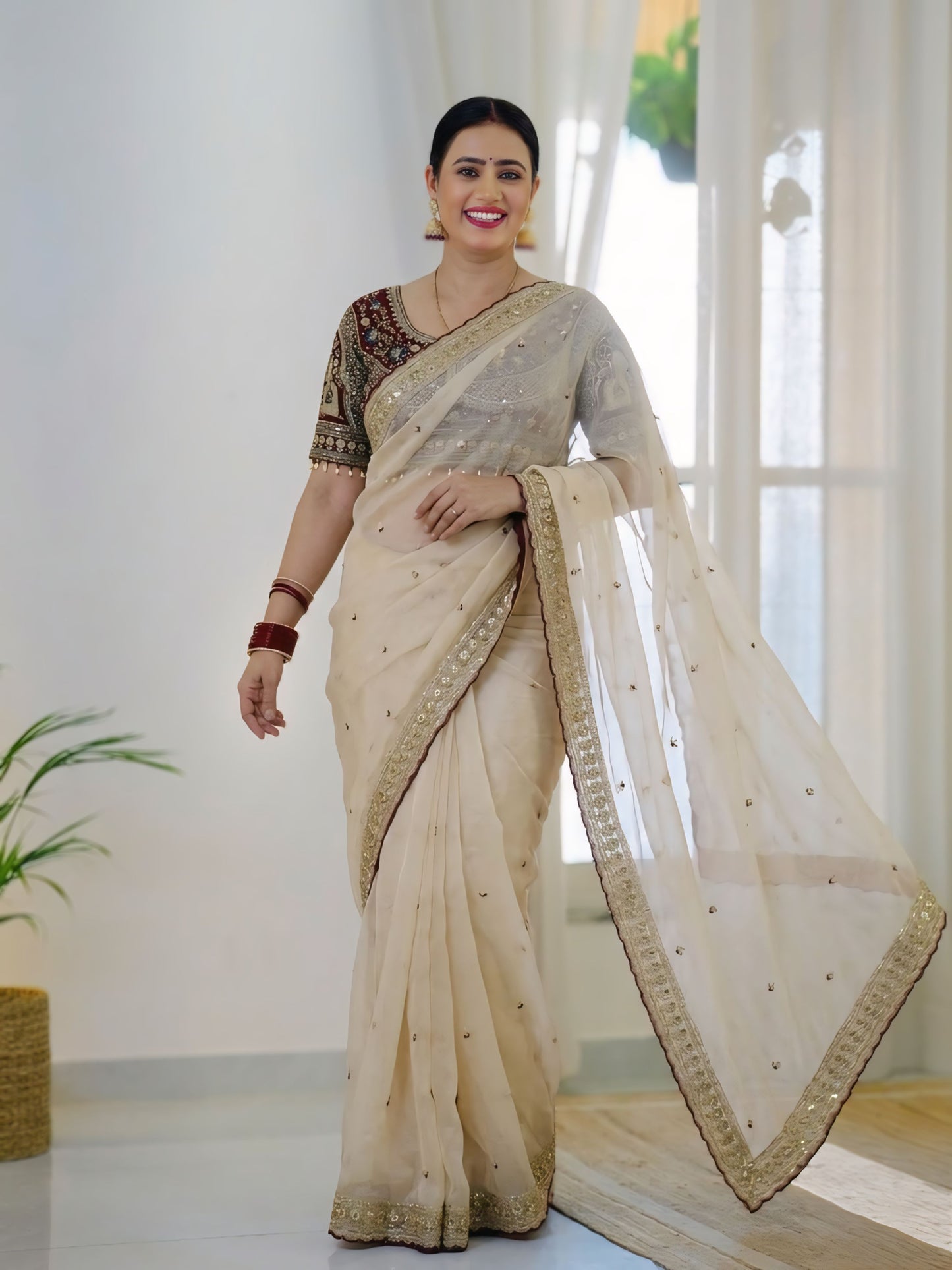 Women's Embroidered Designer Saree