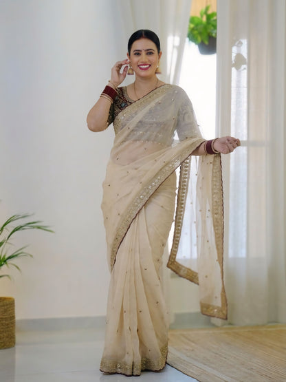 Women's Embroidered Designer Saree