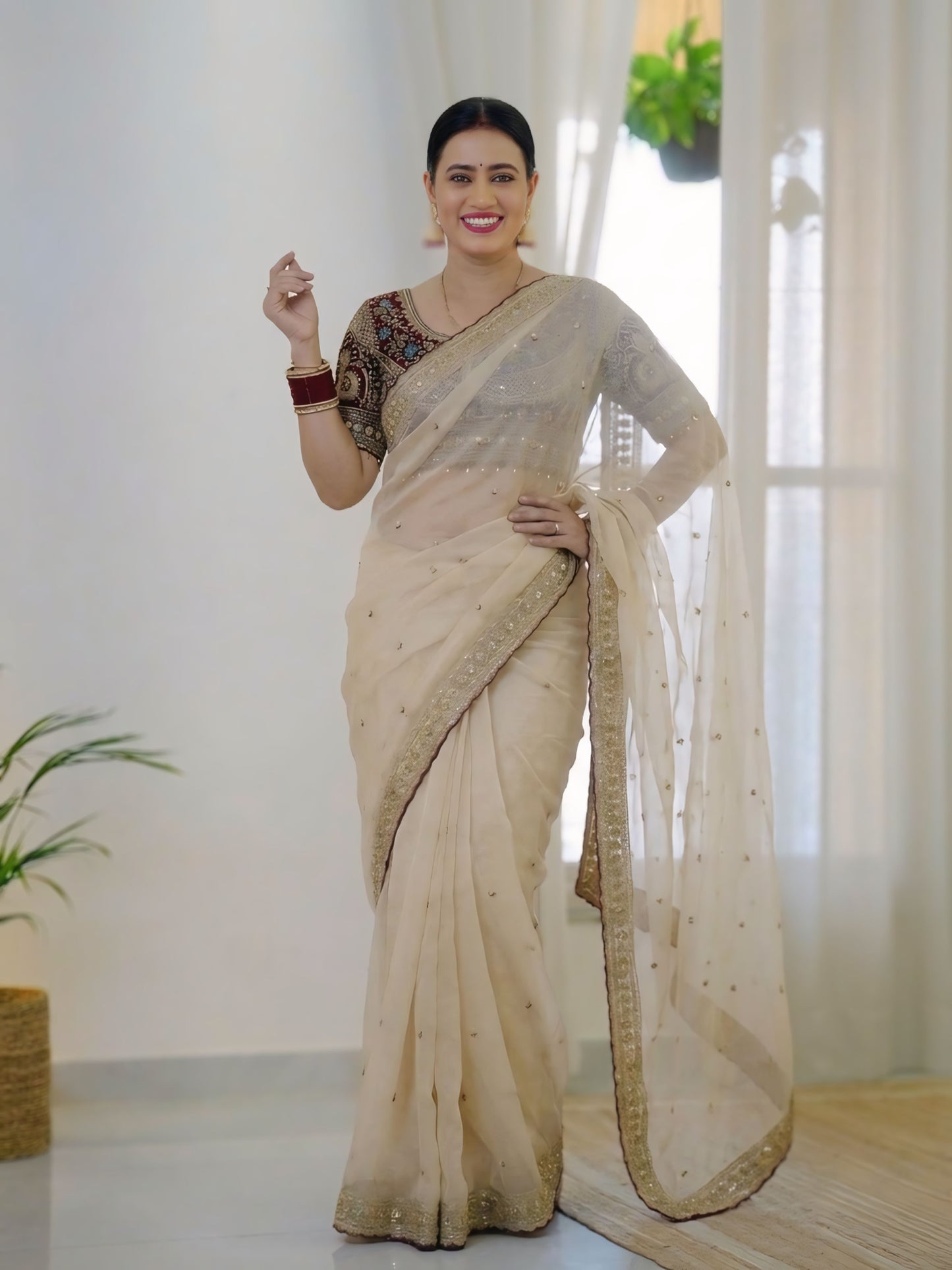 Women's Embroidered Designer Saree