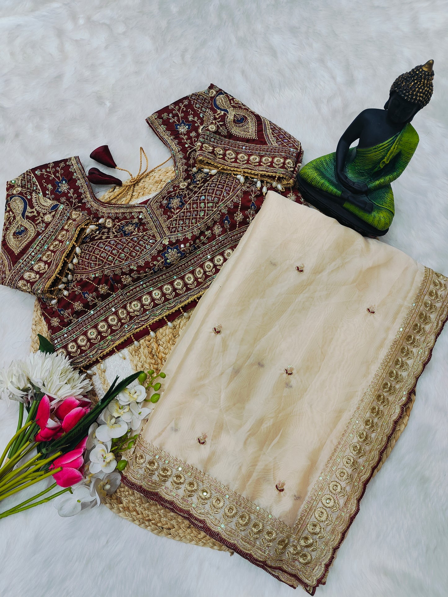 Women's Embroidered Designer Saree