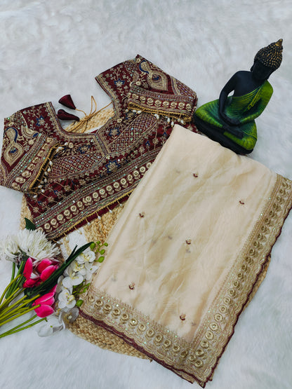 Women's Embroidered Designer Saree