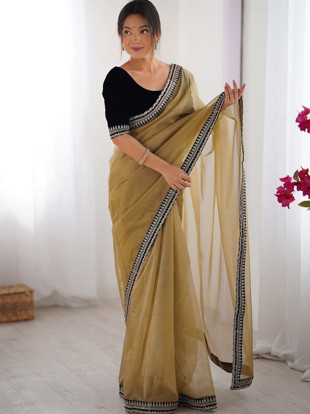 Elegant organza saree designer