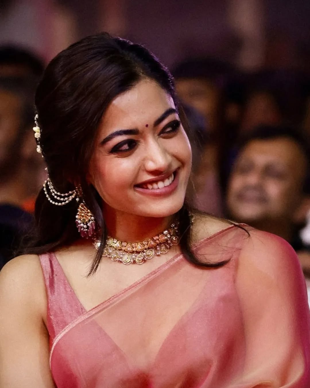 Dreamy peach fendi saree